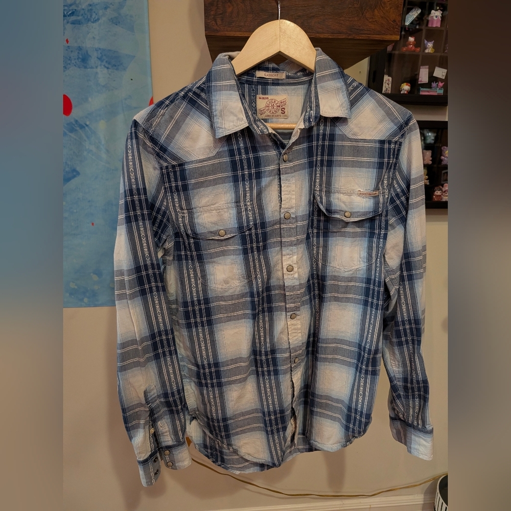 Vintage Lucky Brand Pearl Snap Button-Up Shirt (S)